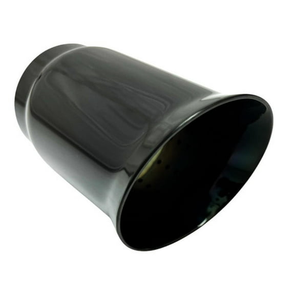 Exhaust Tip 4.00" Dia OD 3.00" Dia ID X 6.00" Long 3.00" Inlet  W7006-300-BC-SS Slant Double Wall  Resonated 304 Black Stainless Steel Wesdon Exhaust Tip