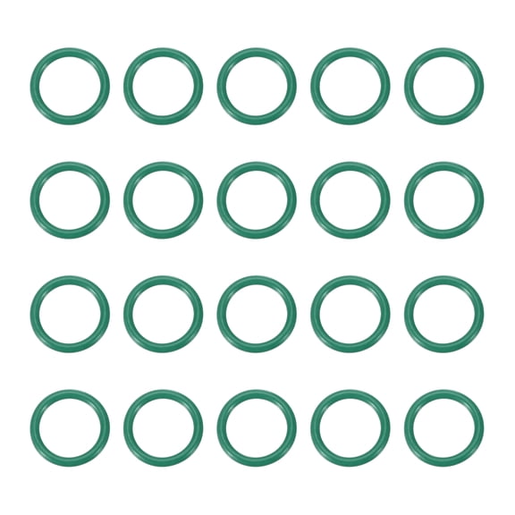Uxcell Fluorine Rubber O-Ring 5mm OD 2mm ID 1.5mm Width, Metric FKM Sealing Gasket Replacement, Green 20 Pcs