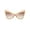 Beige, variant on FEISEDY Fashion Women Cateye Sunglasses Retro Oversized Cat Eye Shades Chic Style T Sign B2649