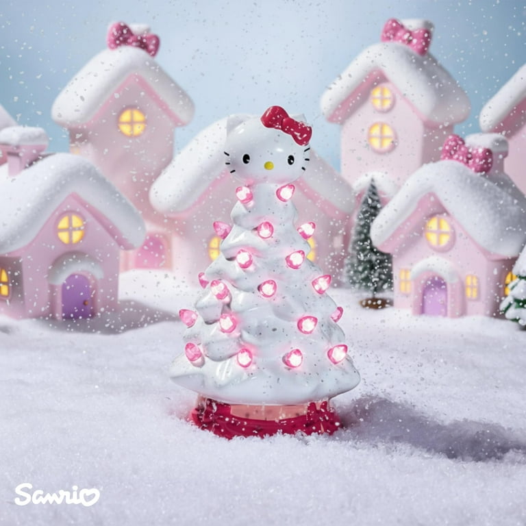 Sanrio Hello Kitty White Light-Up Ceramic Christmas Tree | 6