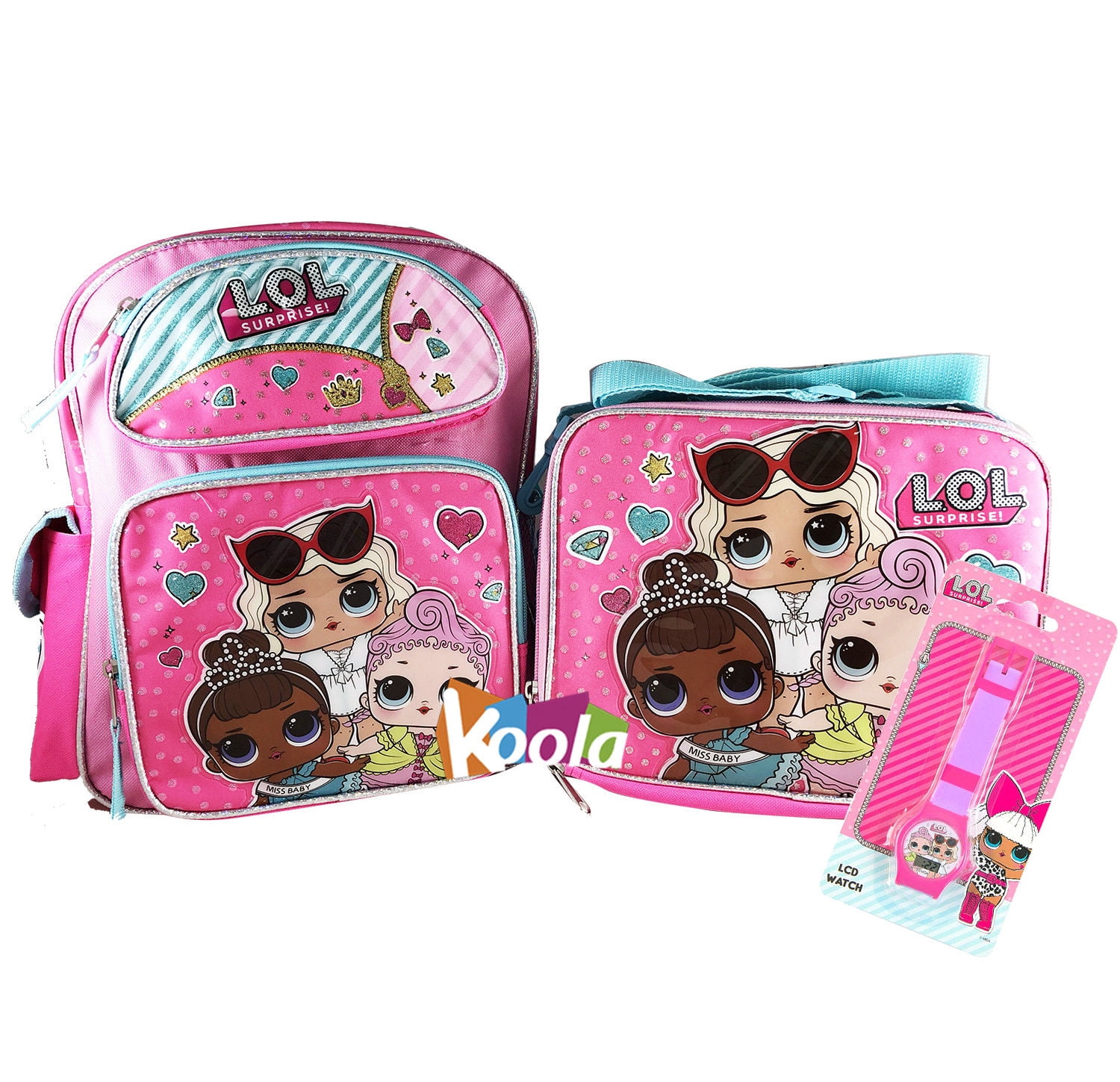L.O.L Surprise! L.O.L surprise! Small Backpack 12" & Lunch bag 3pc