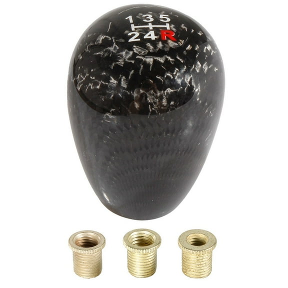 fengchenda Black Racing Aluminum Carbon Fiber Manual Mt Gear Shift Shifter Knob 5/6 Speed