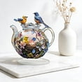 thumbnail image 5 of Xecvkr Acrylic Bird Teapot Figurine Colorful Birds Floral Tabletop Decor Living Room Bedroom Desk Stand Nature Inspired Art Home Ornament Home Gift, 5 of 6