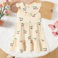 thumbnail image 4 of CAUYDY Toddler Girl Summer Clothes Dresses for Baby Kids Children Floral Sundress Casual Short Sleeve Swing Dress Little Girls Big Kids 3T 4T 5T 6T (Sizes 5-6 Years,F2-Yellow), 4 of 9