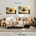 thumbnail image 4 of Elephant Stock Black Military Helicopter Wall Art - Horizontal Canvas Wall Art - Living Room Wall Decor - Transportation Canvas - Brown And Yellow Decor - 45" x 30", 4 of 8