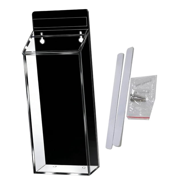 HILABEE Outdoor Brochure Holder Document Holder Multifunctional Advertising Display Box Literature Dispenser for Store Documents Maps Black