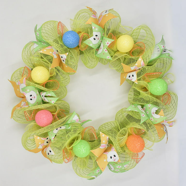 The Colors of Easter Ribbon Wreath 