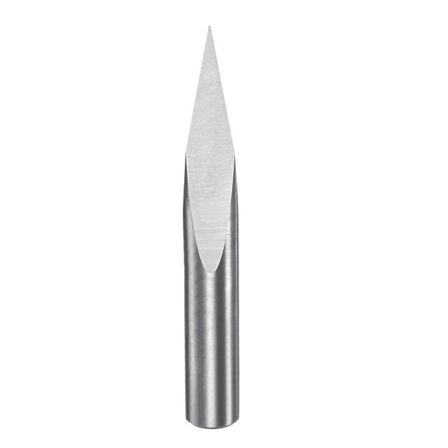 Grabado CNC Enrutador 6mm Vástago 0.2mm Punta 25 Grados Carburo Sólido 3 Flautas