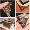 thumbnail image 2 of Queilt 12pcs Corner Protector Furniture Protector Antique Brass Jewelry Decorative Chest Wooden Box Corner Protector, 2 of 4