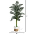 thumbnail image 3 of Nearly Natural Potted Golden Cane Palm Artificial Tree with Cotton Planter - 8' - Green, 3 of 7
