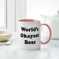 thumbnail image 4 of CafePress - World's Okayest Boss - 11 oz Ceramic Mug - Novelty Coffee Tea Cup, 4 of 4