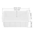 thumbnail image 2 of Uxcell Plastic Lab Tray Rectangle Utility Stackable Box Crafts Organizer 10"x7"x3" White, 2 of 5