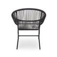 thumbnail image 7 of Chrissy Outdoor Modern Faux Rattan Club Chair (Set of 2), Black, 7 of 7