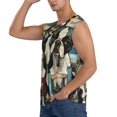 thumbnail image 3 of Balery Colorful Bulldog Duo Camisetas sin mangas para hombre, absorbe la humedad y protege contra el mal olor.-XX-Large, 3 of 7
