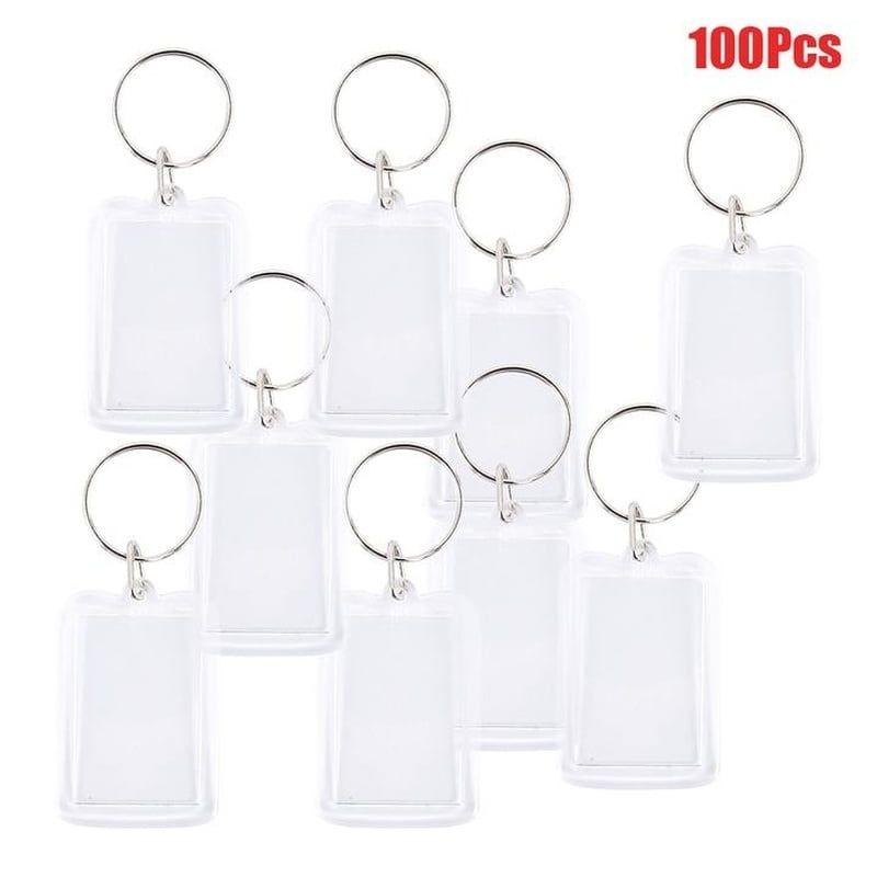 Kids' Crafts Transparent Blank Acrylic Photo Picture Frame Keyring