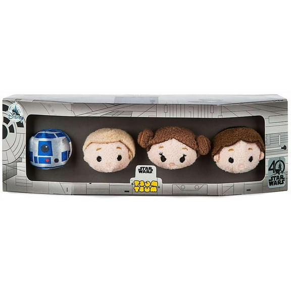 Disney Star Wars R2-D2, Luke Skywalker, Princess Leia & Han Solo Mini Plush Set