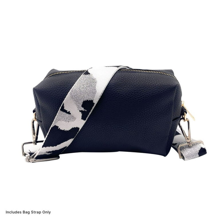 Black Silver and Grey Camo Bag Strap Adjustable Crossbody Purse Strap 2  Inch Width 
