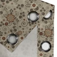 thumbnail image 4 of Ambesonne Grunge Grommet Curtain, Swirls Curves and Dots, 50" x 120", Tan Redwood Pale Brown, 4 of 6