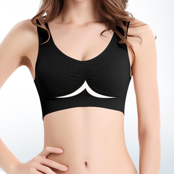 OSFVNOXV Bras for Women Plus Size Sports Bras First Mothers Day Gift for New Mom Lightly Lined Stretch Breathable Yoga Workout Tops First Mothers Day Gift for New Mom ,S-4XL
