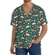 thumbnail image 1 of Balery Santa Hat Joy Green Festive Camisa Casual de Manga Corta con Botones para Hombre, Texturizada, Estilo Cubano, para Playa, Verano-XX-Large, 1 of 5