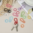 thumbnail image 4 of Uxcell 20 Pcs Clip de Resorte, Gancho de Llave de Resorte con Anillo O, Clips de Llave de Color Caramelo Multipropósito para Manualidades de Lanyard, Camping y Mochilas, Naranja, 4 of 7