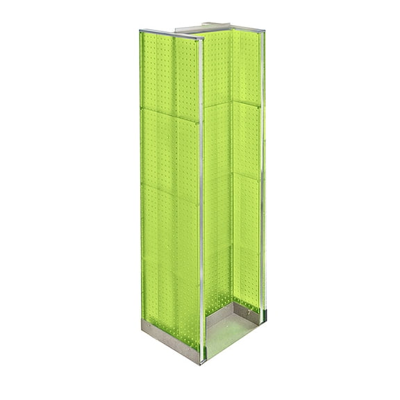 H-Unit Pegboard Floor Display on Revolving Base. Spinner Rack Stand. Panel Size: 16"W x 60"H