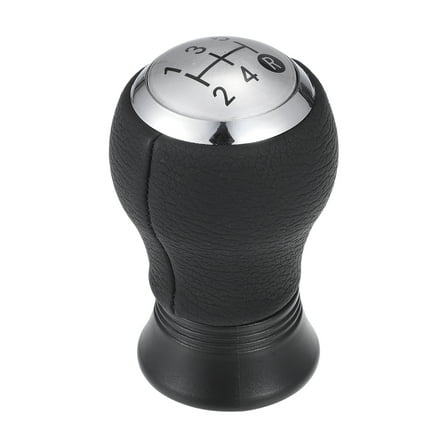 5 Speed Shifter Knob - Stick Shifter Lever Knob - for Toyota Yaris 2005-2010 Plastic Silver Tone - 1 Pc