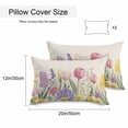 thumbnail image 3 of Waterproof Throw Pillow Covers Set of 2, 20x12 Inch Spring Floral Decorative Pillowcases Outdoor Pillow Slip Cushion Covers Set for Couch Tent Pink Tulip Summer Botanical Rustic, 3 of 7
