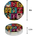 thumbnail image 1 of FMSHPON Halloween Skeleton Art Set of 6 Round Coaster for Drinks, Absorbent Ceramic Stone Coasters Cup Mat with Cork Base for Home Kitchen Room Coffee Table Bar Decor, 1 of 6