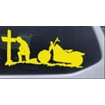 thumbnail image 1 of Christian Biker Kneeling at The Cross Car or Truck Window Decal Sticker, 1 of 1