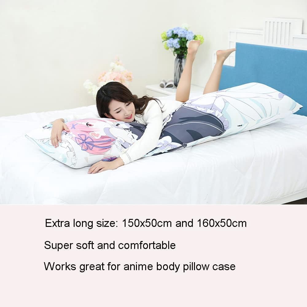 Full Body Pillow Vacuum Package 150x50cm, Anime Insert for Adults, Cooling Long Bed 20x60inches, Great Side Sleeper