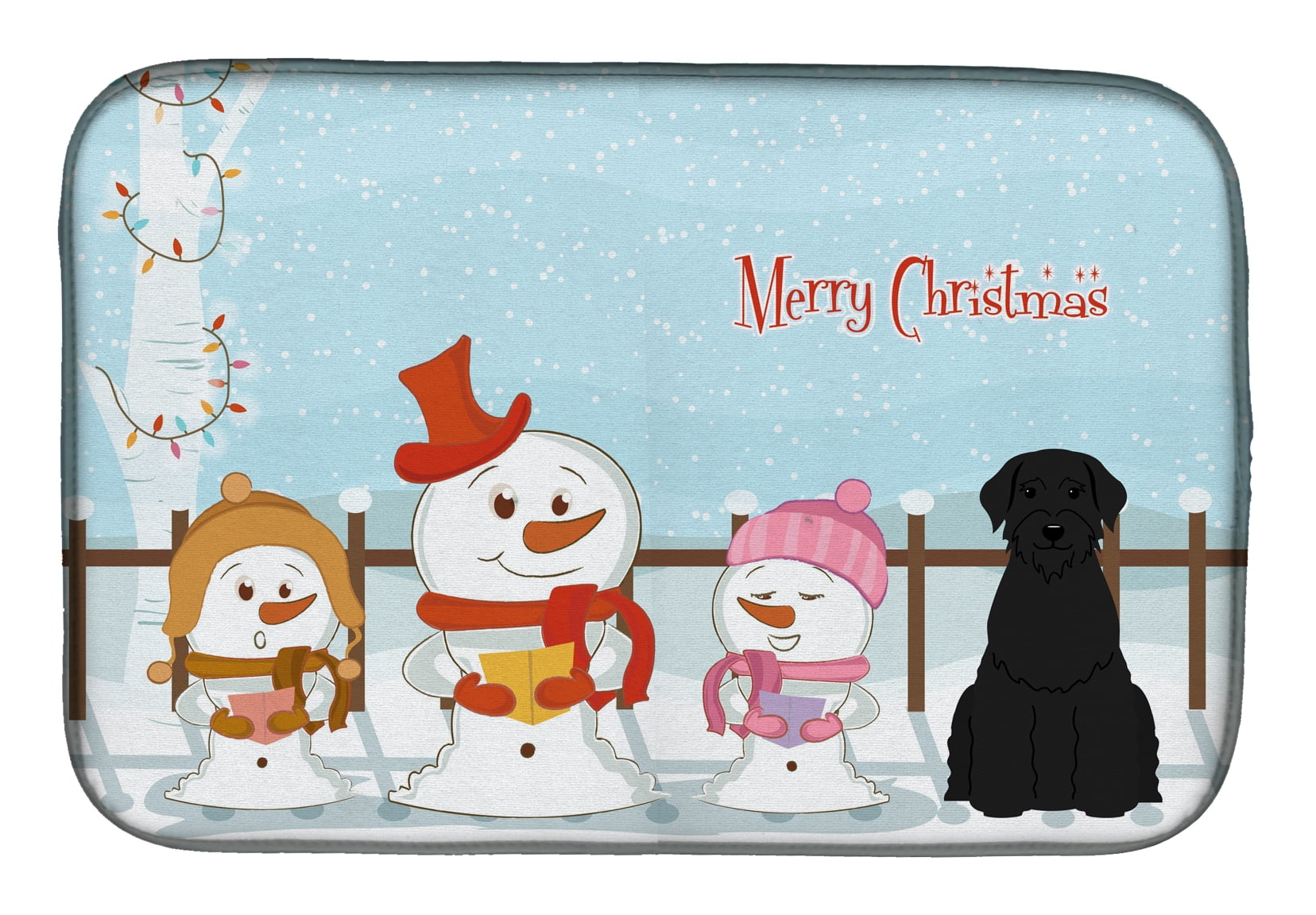 Santa Claus Christmas Dish Drying Mat Walmart