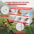 thumbnail image 2 of Metal Chicken Nesting Box with Vented Holes & Swing Perch, Egg Laying Box for Hens, Chickens, Ducks, Indoor & Outdoor Use, 2 of 7