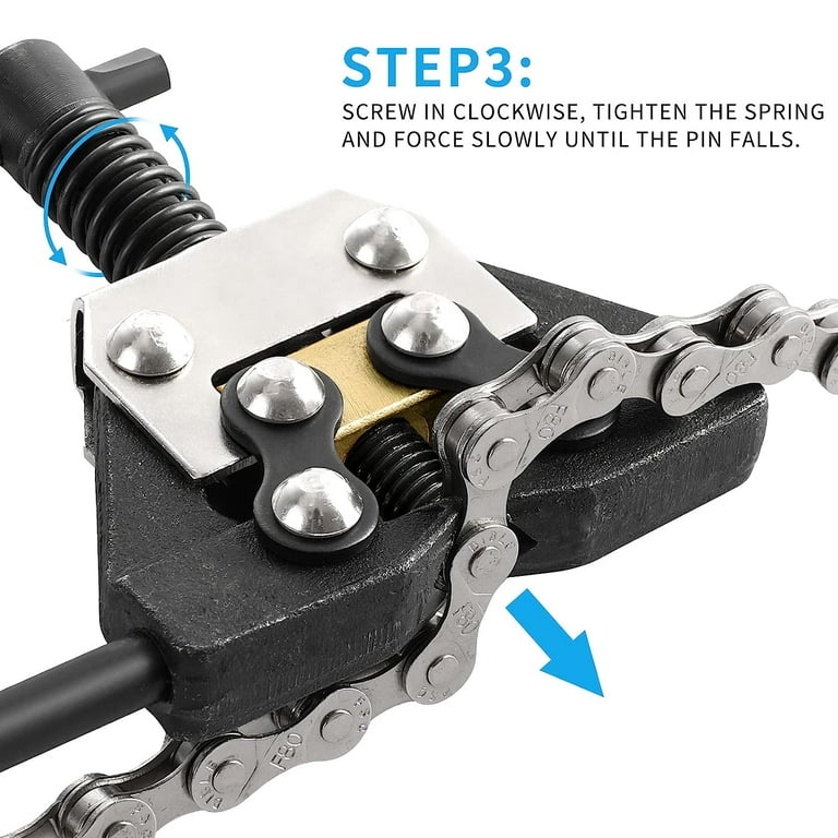 TR TOOLROCK Roller Chain Detacher and Connecting Puller Holder Tool, Fit  for #25#35#41#40#50#60 415H, 428H, 520, 530, Roller Chain Motorcycle  Bicycle