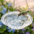 thumbnail image 4 of Hanging Hummingbird Feeder, Solar Powered Bird Bath With Fountain, Outdoor Garden Decor For Balcony Or Patio, 12 In Diameter, 4 of 6