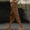 Brown women's capri pants elastic waist a1, variant on Women's Capri Pants Elastic Waist Loose Flowy Cropped Trousers Summer Casual Palazzo Pants for Beach Work Lounge Fashion Beachwear Clothes, Mint Green 2XL