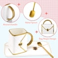 thumbnail image 3 of Juego de tazas de café Sliner en forma de bolso de cerámica con platillo, 310 ml x 4, 3 of 7