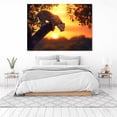 thumbnail image 6 of Mudket Leopard on Tree at Sunset Canvas Wall Art, Jungle Animal Print Decor for Living Room Bedroom Office, Wildlife Themed Wall Art Ready to Hang - 12"L x 8"W, 6 of 10