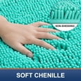 thumbnail image 2 of Smiry Luxury Chenille Bathroom Rugs, Extra Soft and Absorbent Bath Mat, Turquoise, 20"x30", 2 of 8