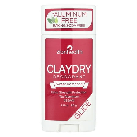 Zion Health Clay Dry Glide Sweet Romance Deodorant 2.8 oz Stick