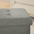 thumbnail image 5 of Mainstays 30" Collapsible Storage Ottoman, Charcoal Gray, 5 of 7