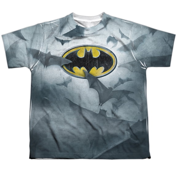 Batman Men's Bat's Logo Sublimation T-shirt White