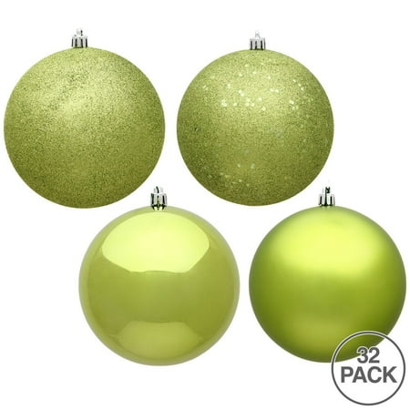 

Vickerman-Vickerman 3 Lime 4-Finish Ornament Assortment 32 per Box