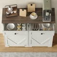 thumbnail image 3 of VEANERWOOD Tilt Out Trash Cabinet for 13 Gallon Garbage Can, Kitchen Storage Cabinet with Remove Odor, 2 Drawer and Spice Rack, White, 3 of 12