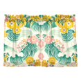 thumbnail image 7 of Yayeee Kitchen Curtains Tier Pair Light Filtering 27"x24" Rod Pocket Short Cafe Window Panel, Floral Wave, 7 of 7