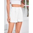 thumbnail image 4 of ORUYROP Women's Asymmetrical Solid Overlap Bodycon Workwear Skirt, 4 of 6