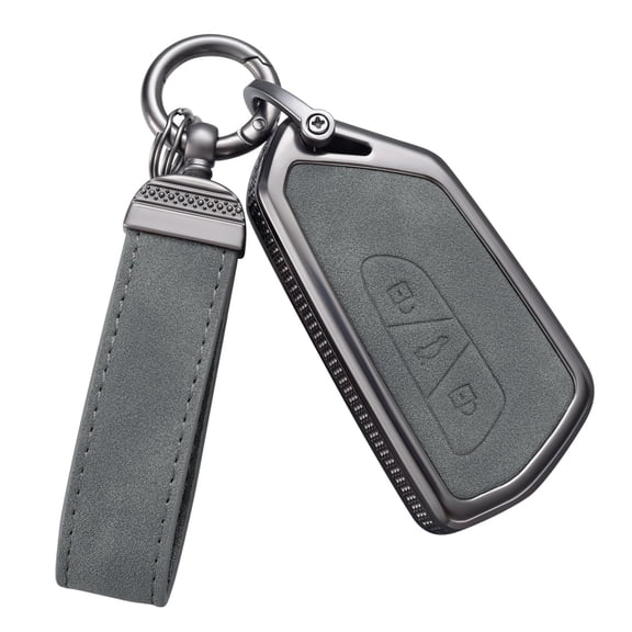 Compatible withVW Volkswagen Key Fob Cover with Keychain Leather Key Protector Compatible with VW ID4 MK8 Golf GTI Skoda Octavia