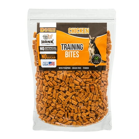 Chicken Training Bites dog treats - USA lean protein with pumpkin. NO flour, fillers or added sugar.