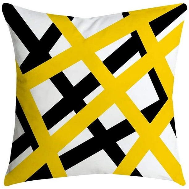 ATTOEATTOE Bright Yellow Pattern Pillowcase Art Painted Pillowslip 18x18 Inch Pillow Cover for Home Pillows Decorative Cushion Cases for Sofa Couch Living Room Bedroom Party SuppliesST 001 Walmart