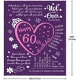 thumbnail image 5 of 60th Birthday Gifts for Women Blanket - 60th Birthday Gift Ideas - 60th Birthday Decorations, Gifts for Women Turning 60 - Gifts for 60 Year Old, Best Birthday Present 1962 - 50" x60 Blankets, 5 of 6